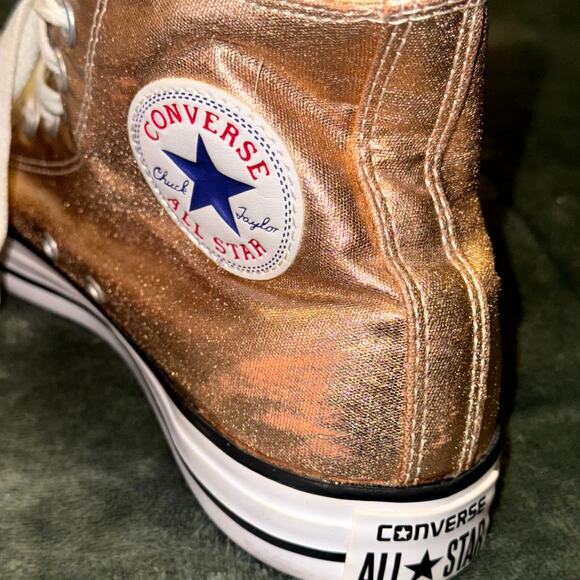 Converse Chuck Taylor All Star Hi Unisex Sneakers M6.5/W8.5 Gold Shoes 154034F - Picture 6 of 8